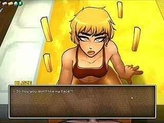 Hornycraft Parody Hentai Game Ep 45 Femdom Face Covered in Hot Cum