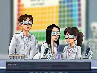 3D animated anime: Big tits and a monster cock in a science lesson