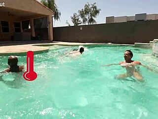 Tiffany Nacke’s hot foursome with double vaginal penetration and swimming pool scene