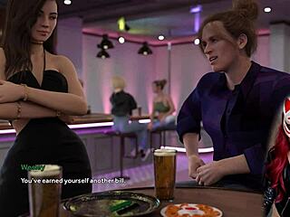 College party: upskirt at the bar, game on and clothes ripped
