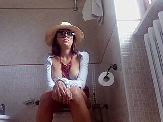 Swearing in the bathroom with a hidden camera