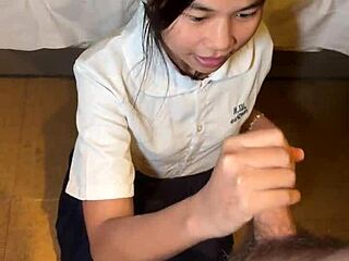Petite Thai teen gets rough fucked by big cock tourist