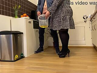 Beautiful mother-in-law gives great blow job