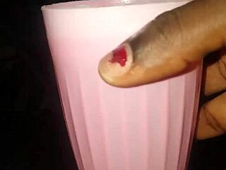 Preparing my penis for a glass dildo in chat