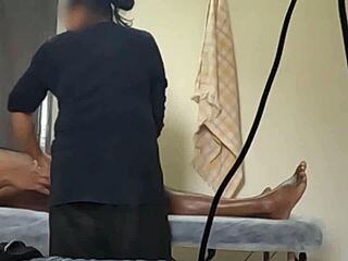 Hidden camera captures a happy ending at a spa