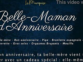 French step-mom bent over for doggystyle birthday celebration.