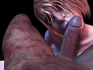 天哪！Ashley Graham 嘴里接怪物精液，金发熟女变僵尸荡妇！