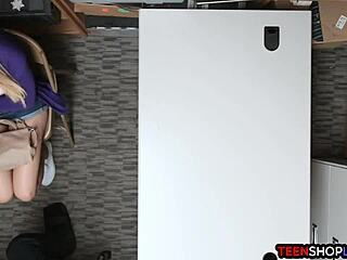Big ass blonde caught in the act and now in trouble
