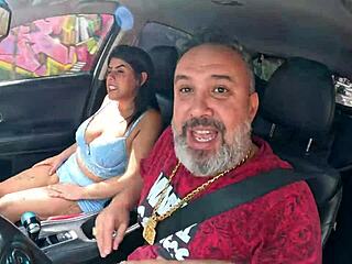 latina brunette fulfills dream of banging ted in wild outdoor ride