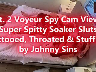 Part 2: Voyeur cam catches tattooed sluts throated and stuffed hard