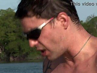 Brazilian Barbie Banks takin double penetration by the water