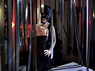 blonde slut in mask sex group