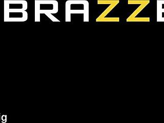 Angela White in wild hotel threesome with gagging and facials