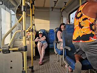 Married woman teases stranger on bus with big tits ass tight pussy, leading to sexy black big cock hardcore fucking action.