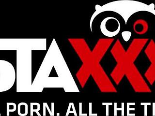 pretty brunette wakes up to get her tight asshole stretched hard by a thick cock