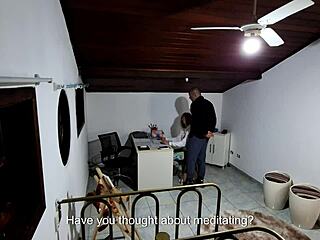 student seduced by teacher over desk for steamy doggystyle sex