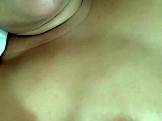 chubby amateur with brown eyes rides dildo front and back, announcing orgasm.