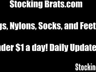 toe sucking lesbians in silky stockings