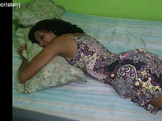 Jade teases husband in lingerie and fishnets - hot!