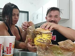 Enjoying the biggest Burger King from X videos with a MILF