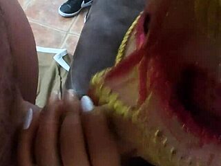 A hot homemade video of a latina giving a blowjob to her neighbor