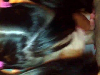 Real homemade sex tape with beautiful blue-eyed teen giving blow job