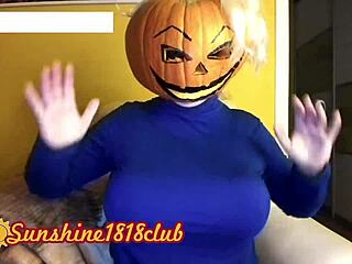 Happy Halloween Big Boobs Pumpkin Cam Recorded