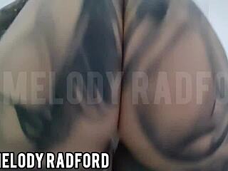 Slutty twerking and teasing with big tits shaved pussy from beautiful milf melody radford