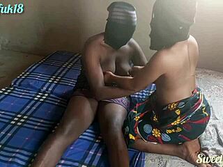 Big pussy ebony step daughter shares boyfriend with horny step mom in wild romp