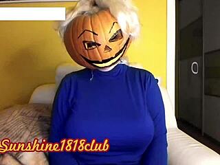 Happy Halloween Big Boobs Pumpkin Cam Recorded