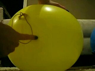 hey sophie gets wild masturbating with balloons in the bathroom all hairy and wet