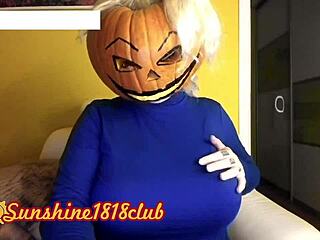 Happy Halloween Big Boobs Pumpkin Cam Recorded