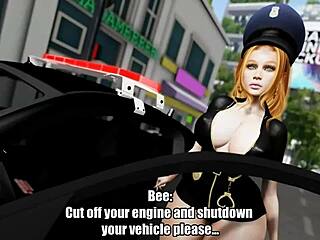Bee Blakewell in a boob-focused adult video promotion