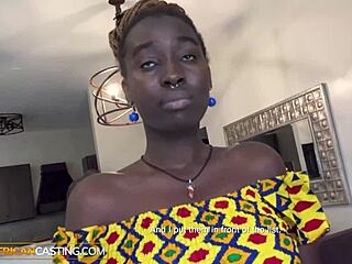 Ebony Slut with Saggy Tits Gives Sloppy Blowjob Then Wild POV Reverse Cowgirl