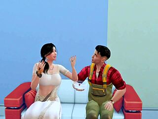 3D hentai gangbang with curvy Telugu wife and more