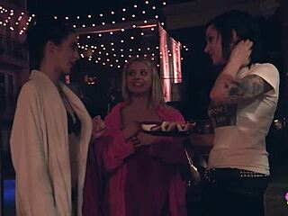 Canadian lesbians Aiden Ashley and Cameron Canada invite Nikki Hearts