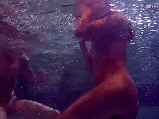 Ivetta, Katka, and Barbara dive into hot underwater lesbian fun! 🔥