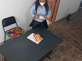 Crazy office romance with my stepfather's hot secretary