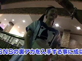 Secret video of a cute Japanese school girl cosplayer in her uniform