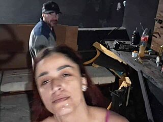mechanic fucks me and cums in mouth in garage