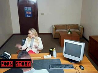 The principal is fucking his student’s step mom in his office