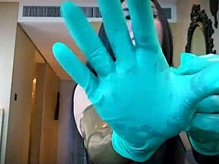 ASMR latex glove fetish with rubbing sounds