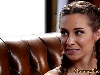 Busty Lesbo MILFs Finger Teen Babe in Stockings! Full Movie of Hot Group Action!