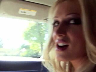 Blonde sex doll Diana has a hard time with an enormous cock