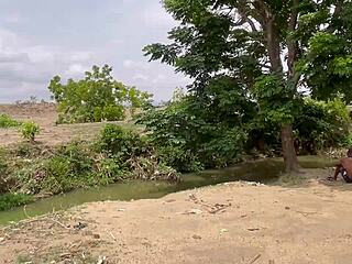 Chubby Friend's Big Tits Shine in Outdoor Forest Adventure