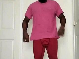 Muscular Bodybuilder Shows Off Chest And Abdominal Muscles During Workout