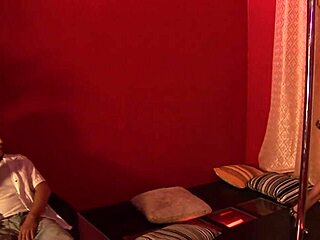 Blonde milf lap dances in fishnets, then fucked hard