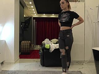 two college girls arrive for a photo shoot that turns into a casting session