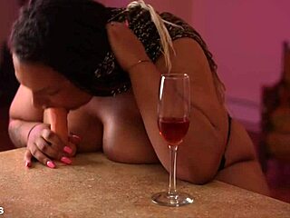 Black Bbw Gags On Dildo