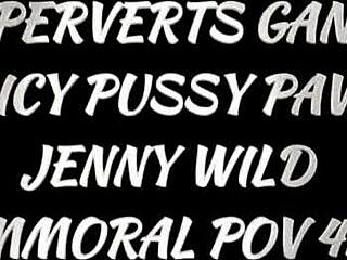 Jenny Wild gets dicked down hard by Matt in gangbang